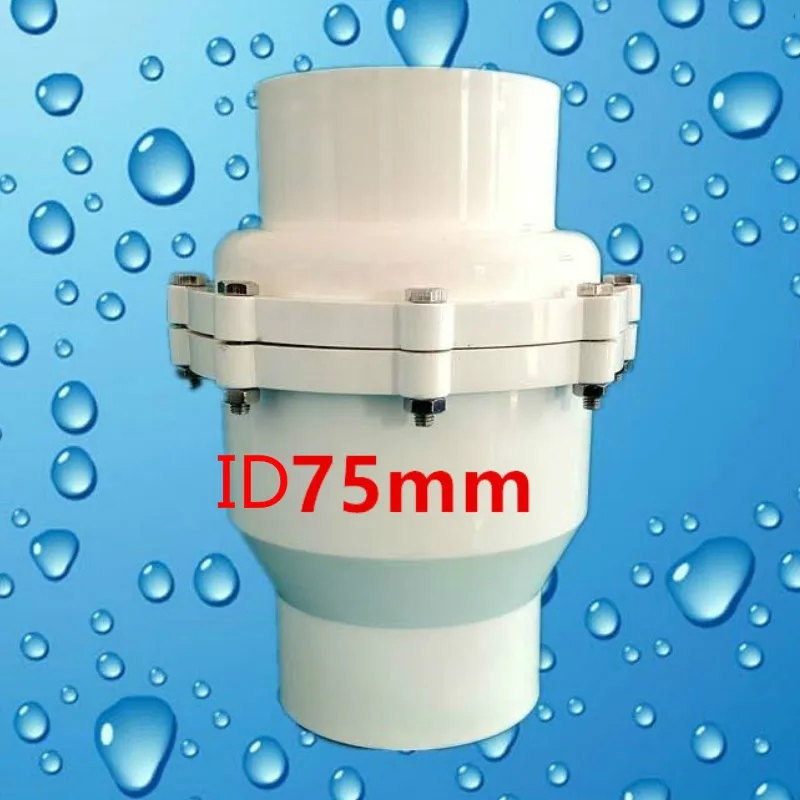 Вертикальная ПВХ обратный клапан в одну сторону трубы фитинги id50mm 200mm