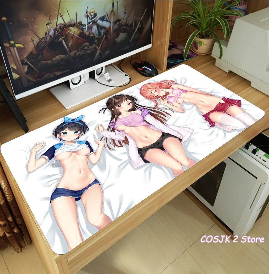 anime kanojo okarishima rent a girlfriend ichinose chizuru mouse pad thicken laptop gaming mice mat anti slip playmat xmas gift free global shipping