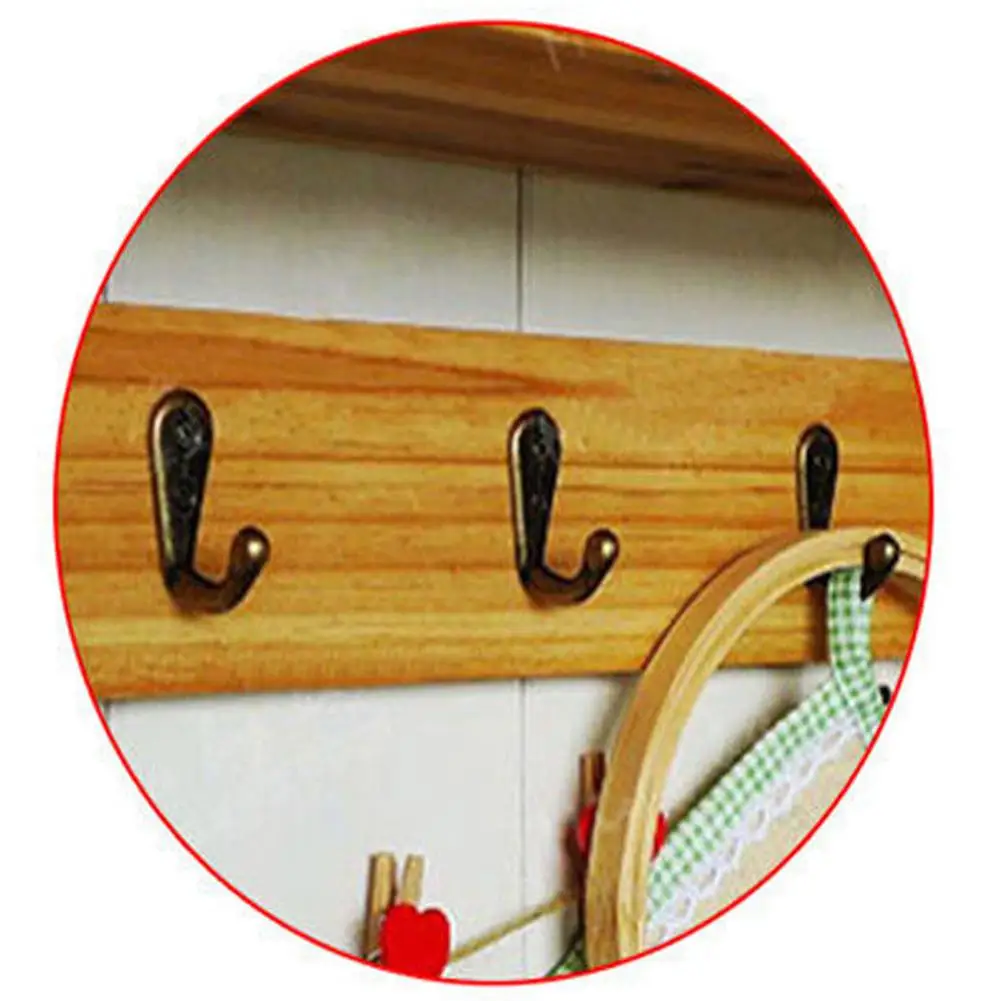 Античные бронзовые настенные крючки 10 шт. Классическая вешалка для шкафа