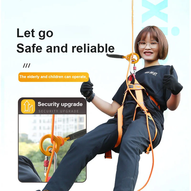 

Newest 9-character ring descender new upgrade speed slow descender mountain climbing equipment dropshipping