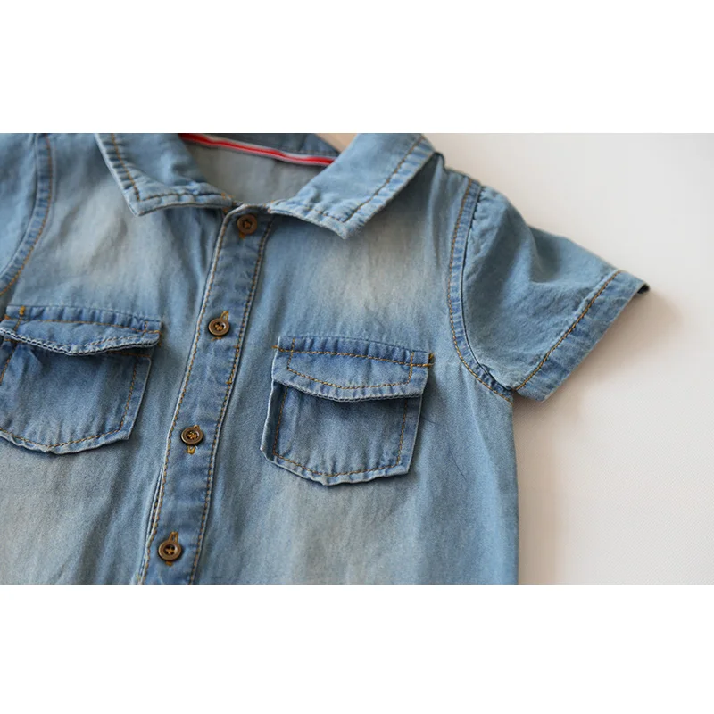 Одежда для малышей Комбинезоны с короткими рукавами новорожденных мальчиков и