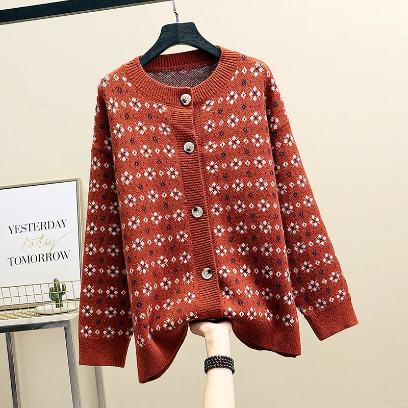 

PEONFLY New 2020 Korean Women Sweater Cardigan Single Breasted Design Female Knitted Cardigan Sweater Autumn Winter Tops