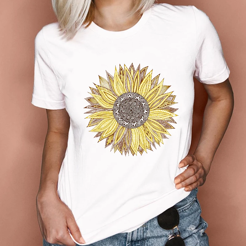 

Women Graphic Feather Watercolor Sweet Trend Fashion 90s Short Sleeve Lady Clothes Tops Tees Print Female Tshirt T-Shirt