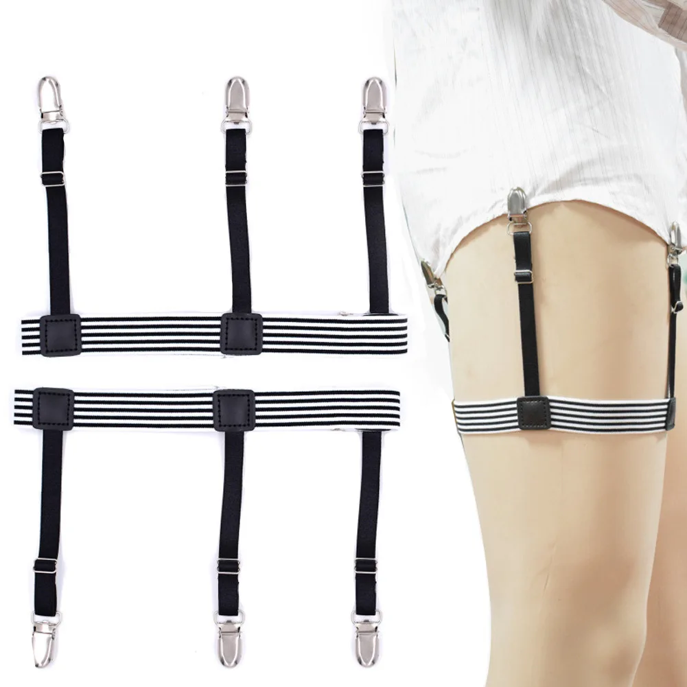 1 пара Мужская рубашка остается подвязки Эластичные подтяжки с Нескользящие