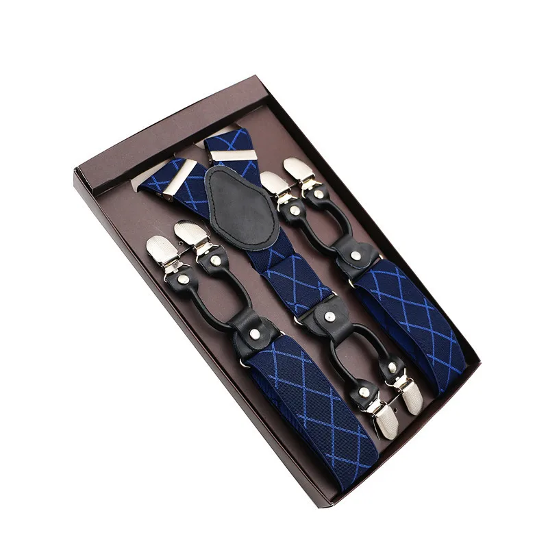 

Fashion Suspenders Genuine Leather Brace Male Vintage Casual Wedding Party Trousers Strap Husband's Gift