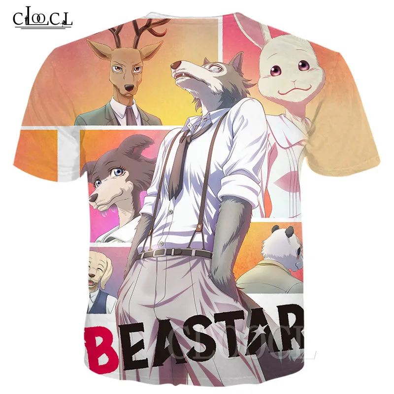 Футболка CLOOCL с мультипликационным аниме BEASTARS футболка в стиле Харадзюку