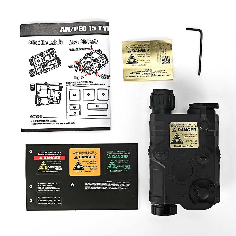 

FMA Tactical AN/PEQ-15 Battery Box Red Dot Laser Sight Airsoft AEG Rifle PEQ 15 Battery Case Military Hunting Accessories