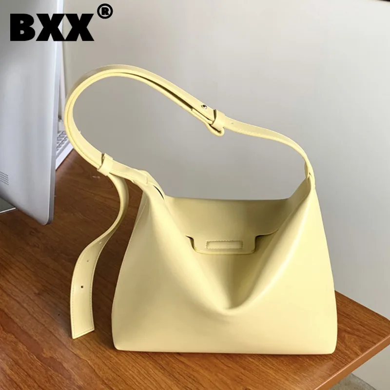 

[BXX] Simple High Capacity PU Leather Bags For Women 2021 Autumn Branded Shoulder Bag Handbags Trending Luxury Hand Bag HU337