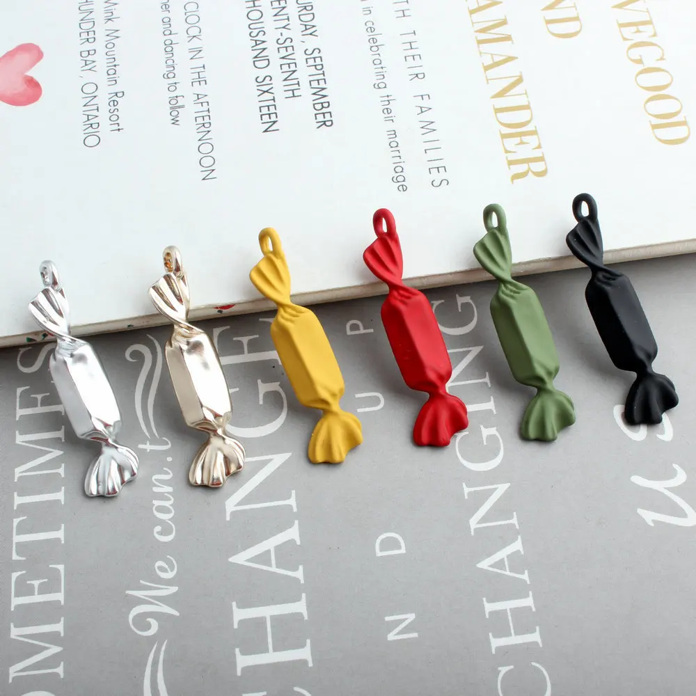 

10pcs/lot Alloy Colorful Candy enamel dangle charms DIY accessories of necklace bracelet headdress