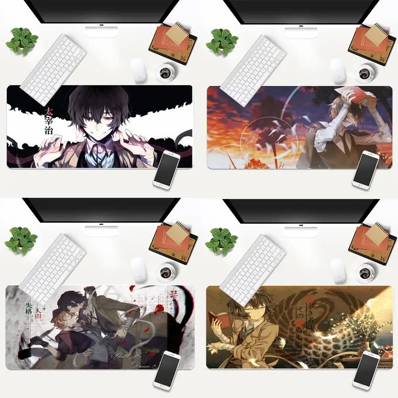 

Bungo Stray Dogs Osamu Dazai Durable Rubber Mouse Mat Pad Animation XL Large Gamer Keyboard PC Desk Mat Takuo Tablet Mousepads