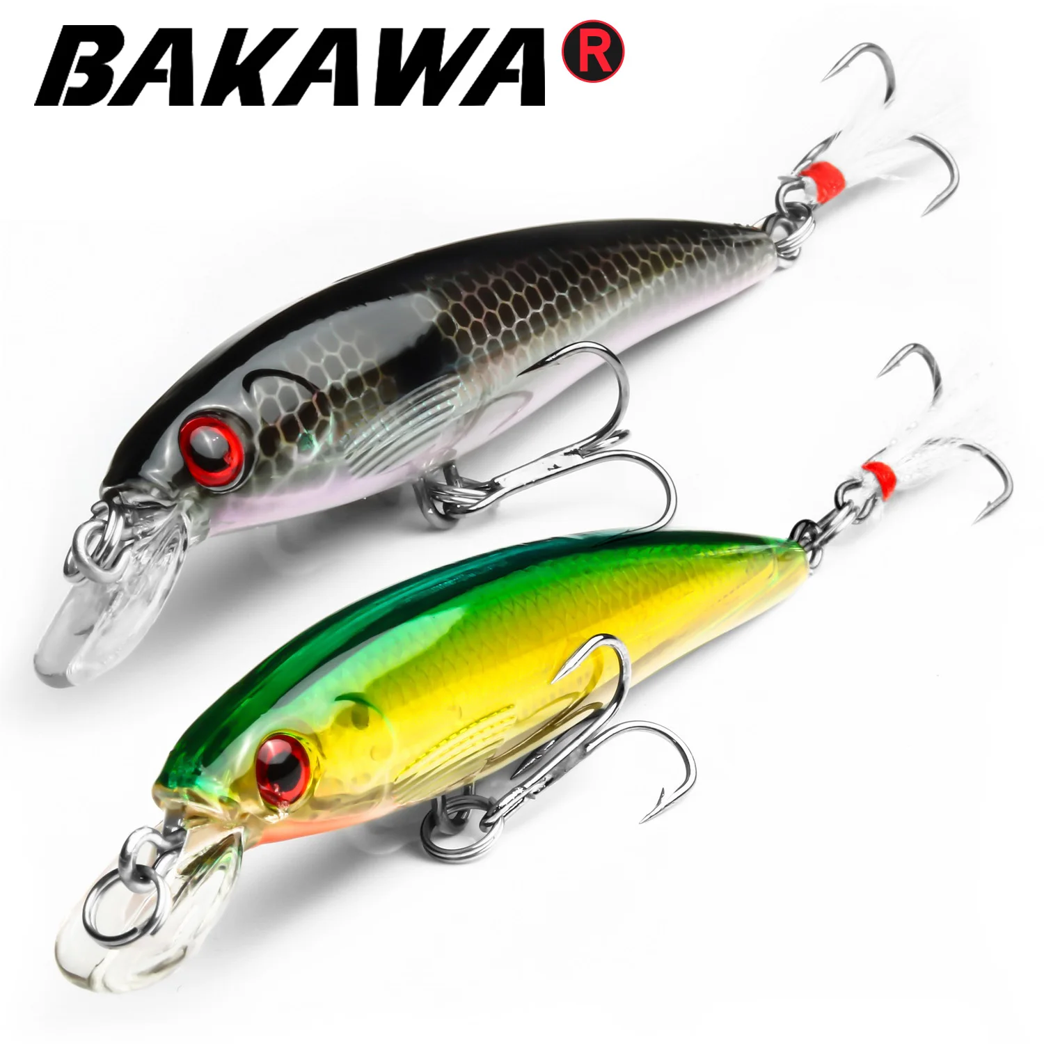 BAKAWA 1 шт. Лазерная приманка в виде гольяна 8 см 7 3 г крючки воблер искусственная для