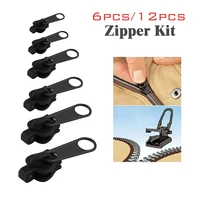 zipper repair kit auto lock universal instant zipper replacement tools teeth rescue fix zipper sliders for clothes bag shoes