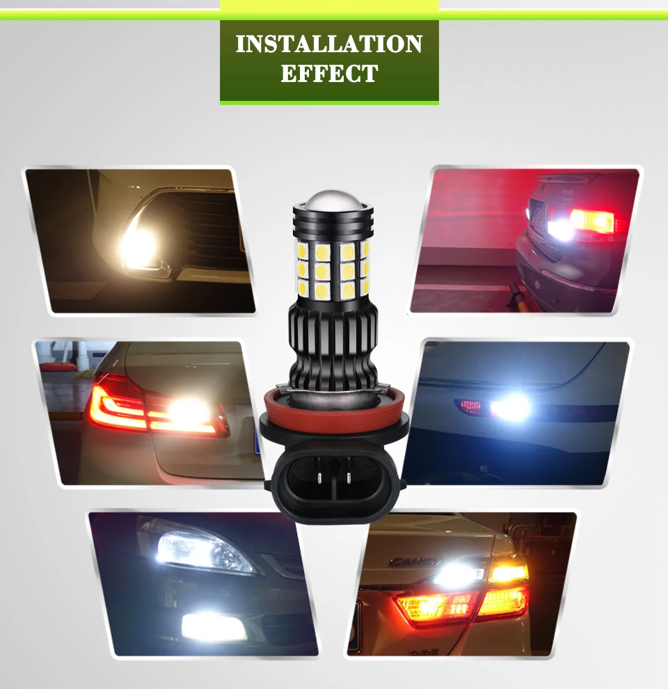 JIACHI 100 шт./лот светодиодный противотуманный фонарь 2835 SMD 31 светодиодный S высокой мощности H11 H8 9005 HB3 9006 HB4 H10 светодиодный противотуманный фонарь DRL Белый 12-24 В