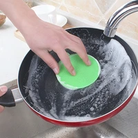 6pcs silicone cleaning brushes soft silicone scouring pad washing sponge dish bowl pot cleaner washing tool kitchen accessories