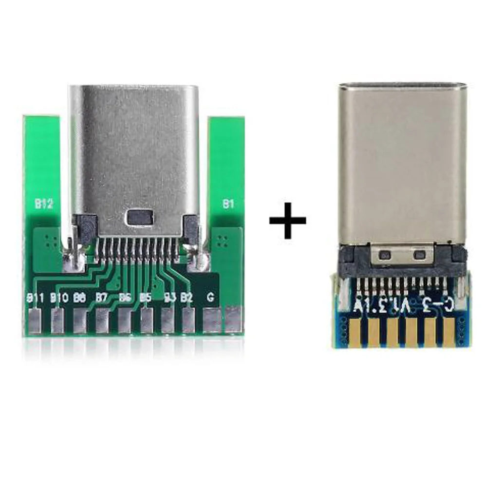 Питание USB 3 1 мужской женский Тип C проволочного припоя разъем интерфейс