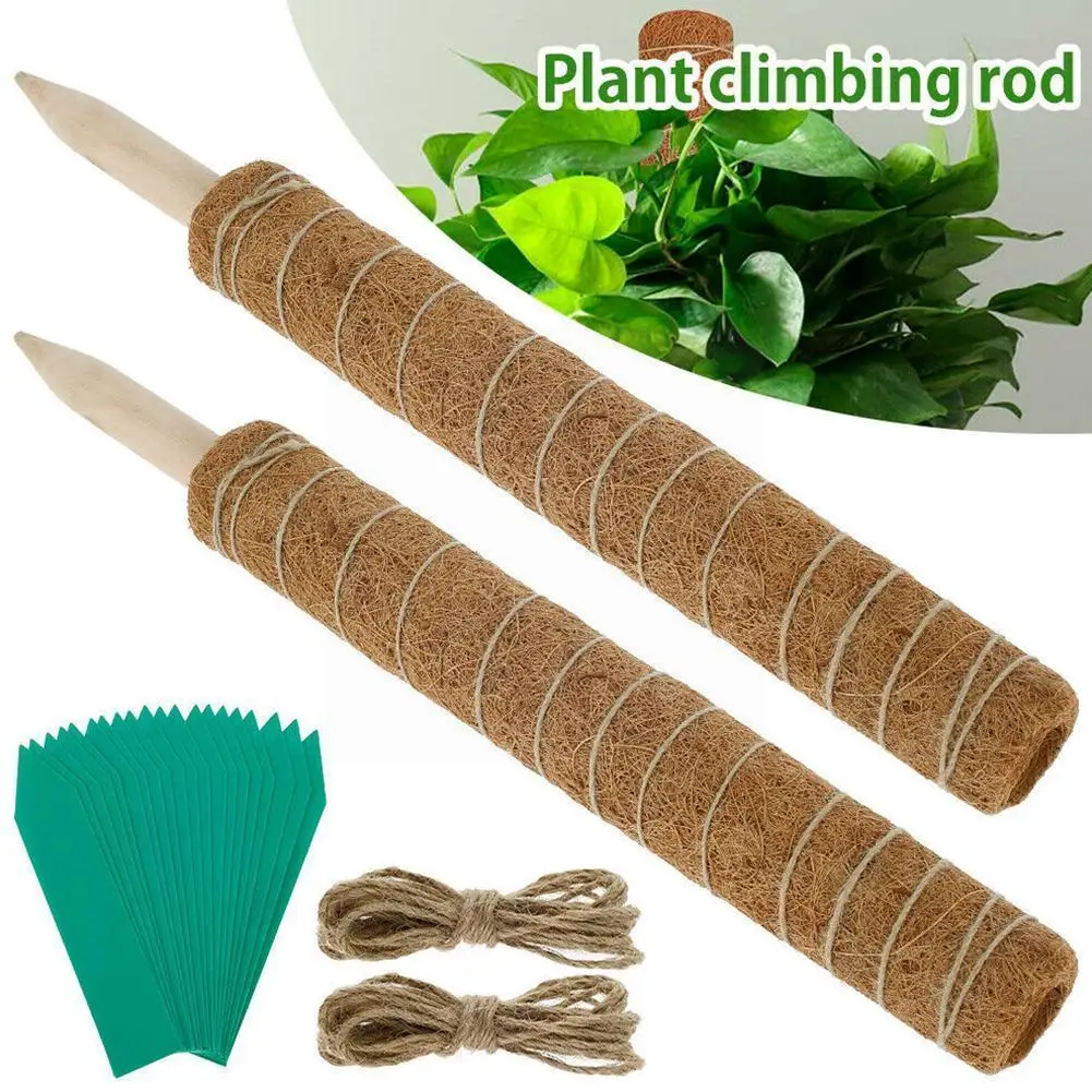 

50cm Coconut Palm Sticks With Rope And Vertical Plant Yard Climbing Creepers Garden Supplies Labels Balcony Frame Plan D9G5