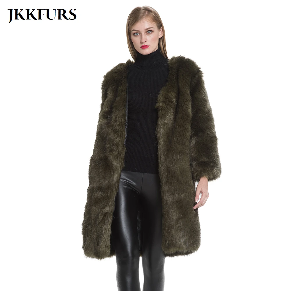 Новинка 2021 Женское пальто из искусственного меха высококачественное зимнее