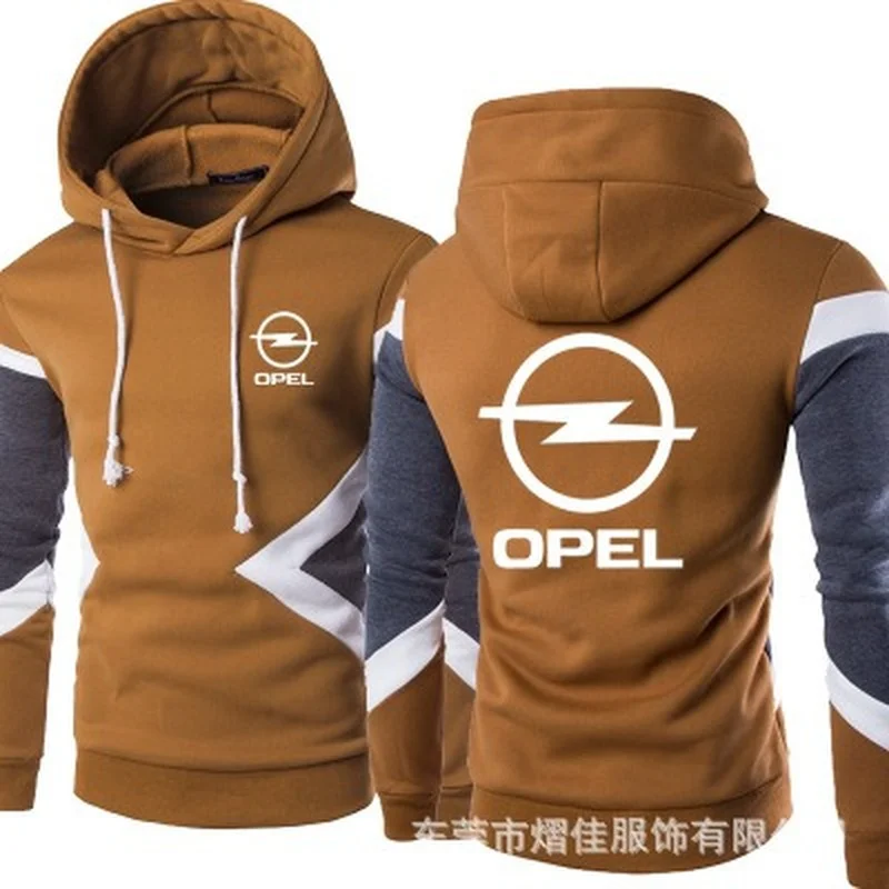 

2021 New Men OPEL Spring Autumn Fashion Pullover Sweatshirts Patchwork Casual Cotton Hoodies Clothing S-5XL Size