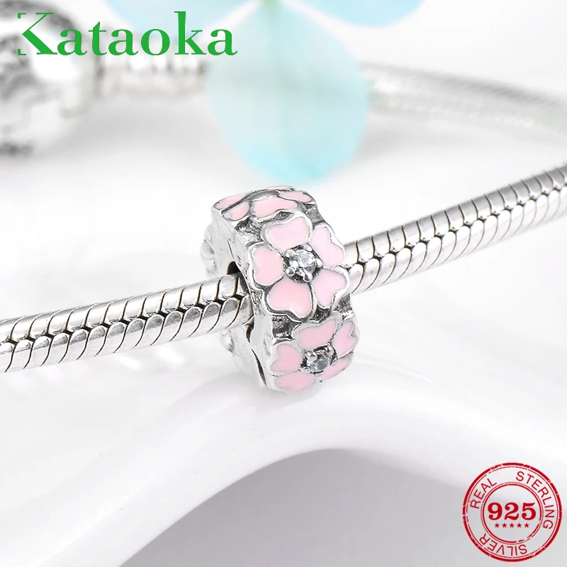 Модные женские аксессуары из стерлингового серебра 925 пробы с цветами и