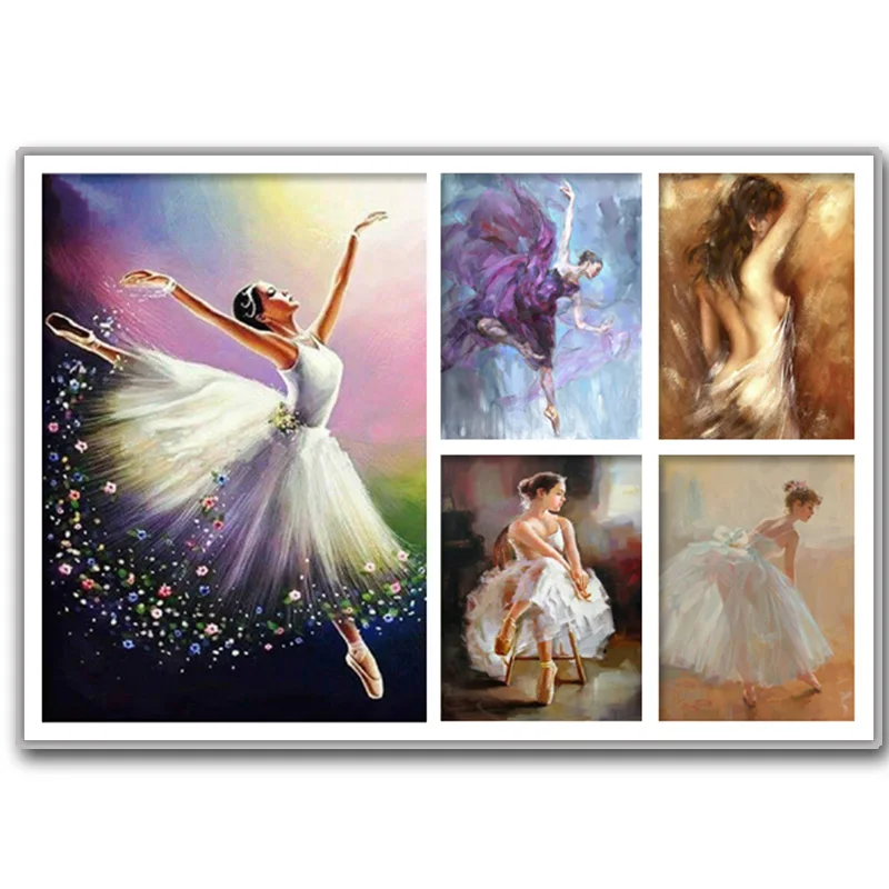 

Полная, квадратная Алмазная вышивка, балерина 5D, алмазная живопись «сделай сам», вышивка крестиком, стразы, мозаика, женщина, узор, домашний ...
