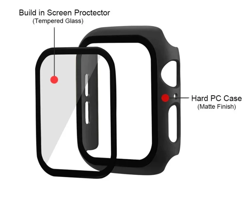 

Новинка, защитное закаленное стекло для Apple Watch + чехол серии SE 6 5 4 3 2 1