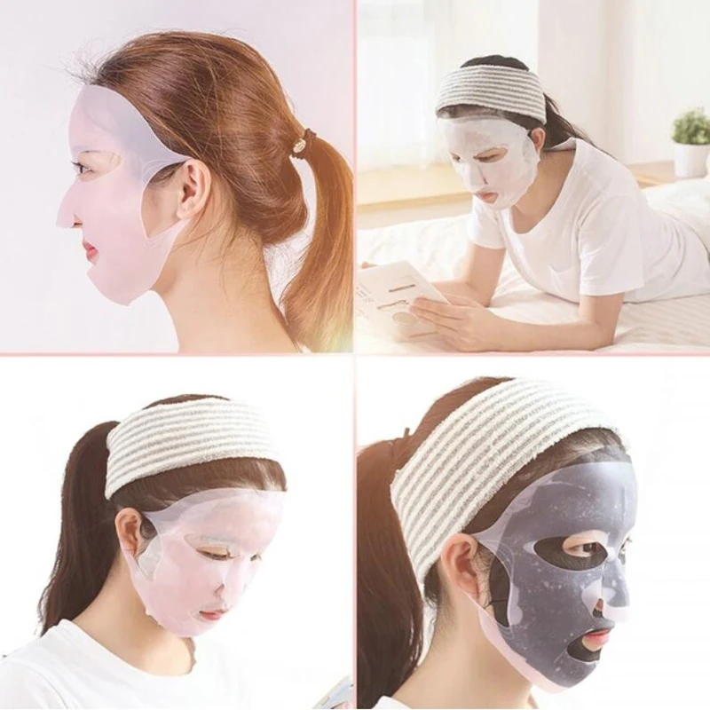 

Reusable Silicone Moisturizing Mask Facial Care Tool Prevent Evaporation Anti Wrinkle