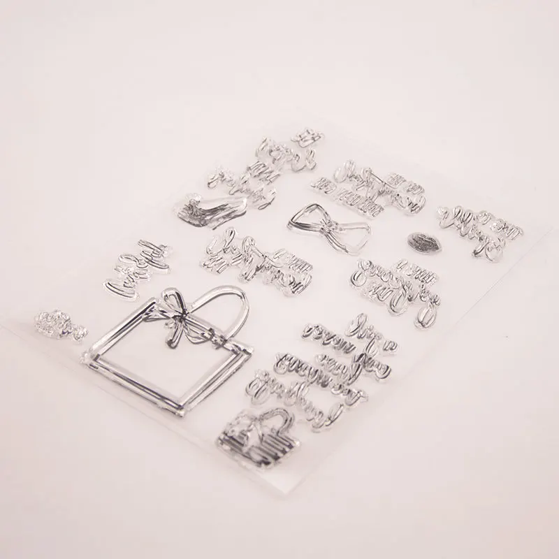 

New Stamps 2020 Bowknot Bag Lip High Heel Shoes Silicone Transparent Clear Stamps for Scrapbooking Girl Craft Supplies Stamp