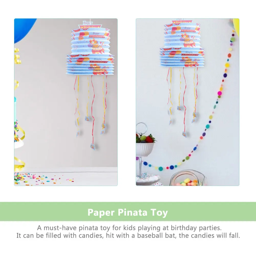 

Paper Pinata Candy Funny Lantern Pinata Party Game Supplies for Birthday