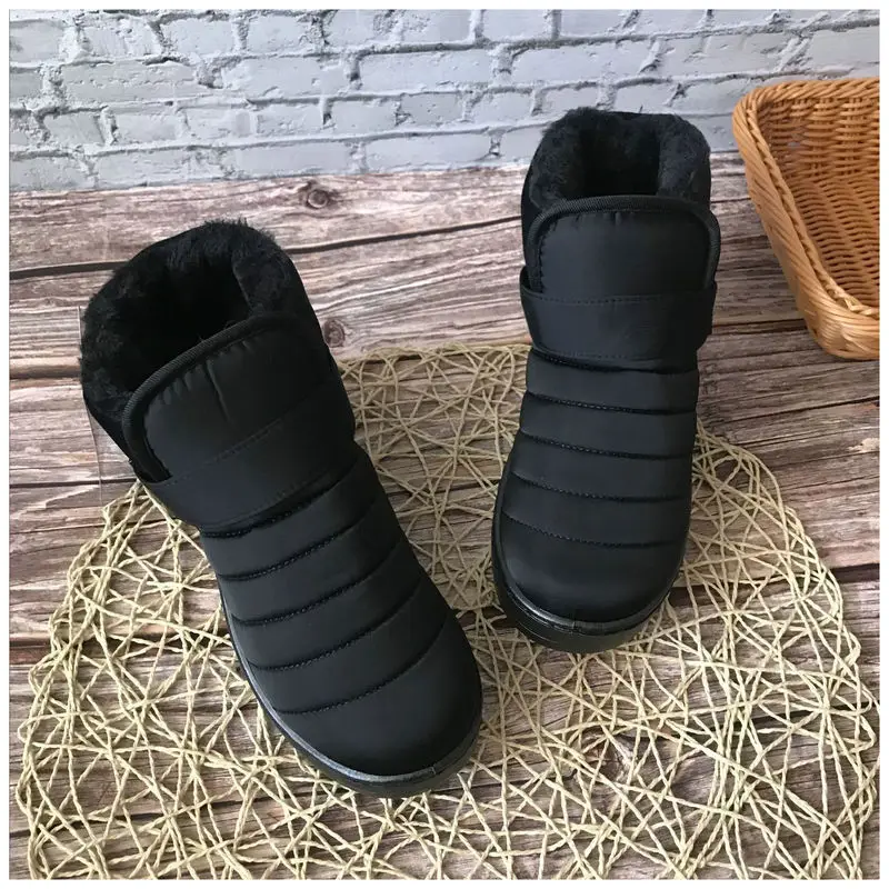 

Waterproof Winter Men Boots with Fur Warm Snow Men Boots 2020 Men Work Casual Shoes Sneakers Boots plus size