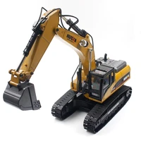 alloy 23ch track 114 metal rc truck digger model bucket arm excavator construction hydraulic rc toy huina 1580 580