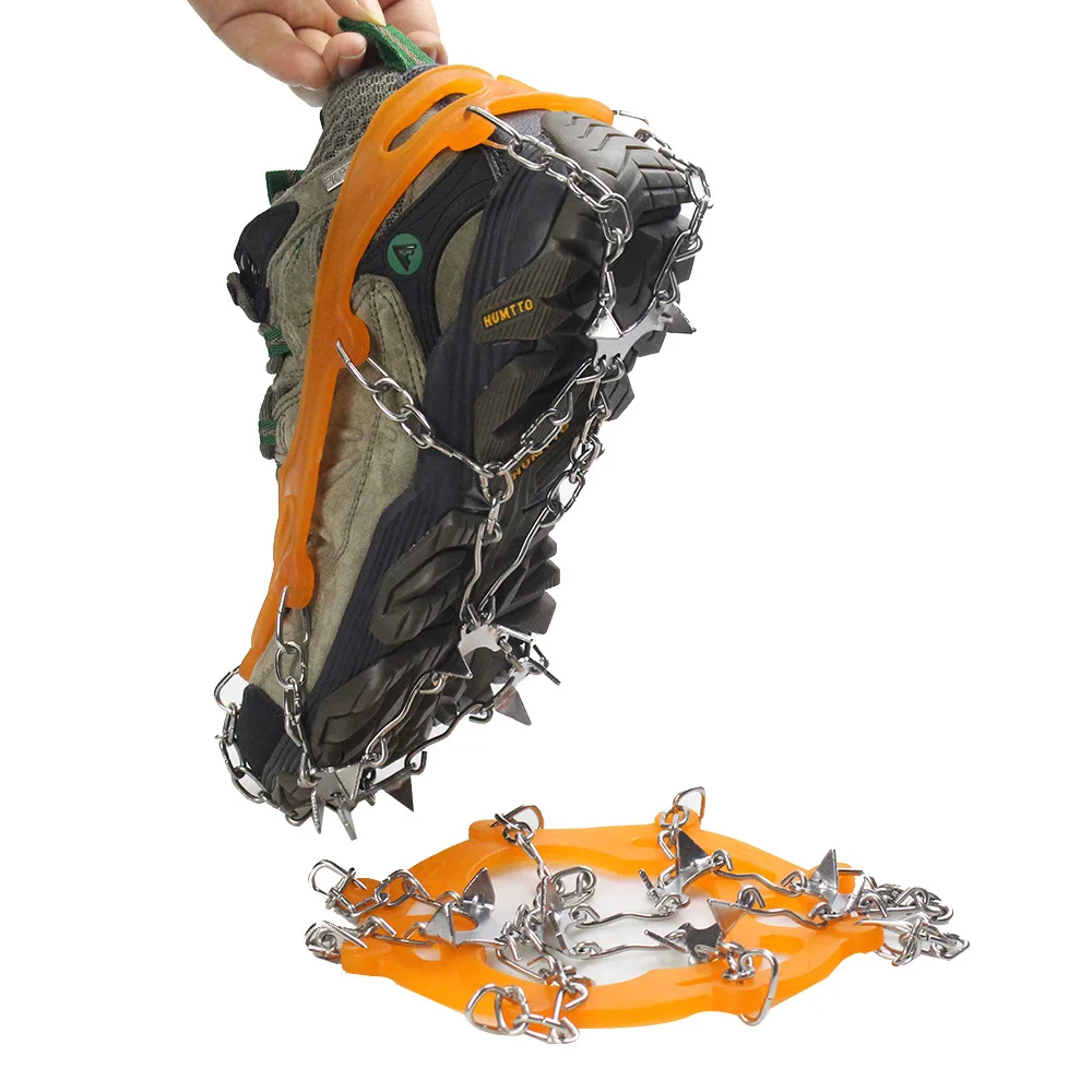 

10 Teeth Ice Gripper Spike Hunting Shoes Anti-Skid Hiking Climbing Snow Spikes Crampons Cleats Claws Grips Boots Anti-slip Cover