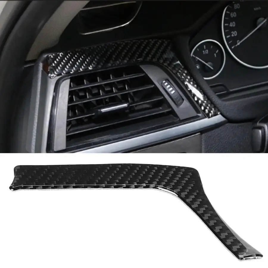 automobiles Carbon Fiber Style Car Accessories Left Air Outlet Stickers Fits for 3ser F30 2013-2018 araba aksesuar Styling | Автомобили и