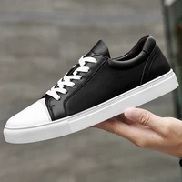 2021 genuine leather flats sneakers mens shoes new casual shoe for men classic white or black waterproof platform sneaker male