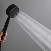 bathroom stainless stee 304 high pressure rain removeable nozzle water saving spray spa tub black shower head for bath with hose