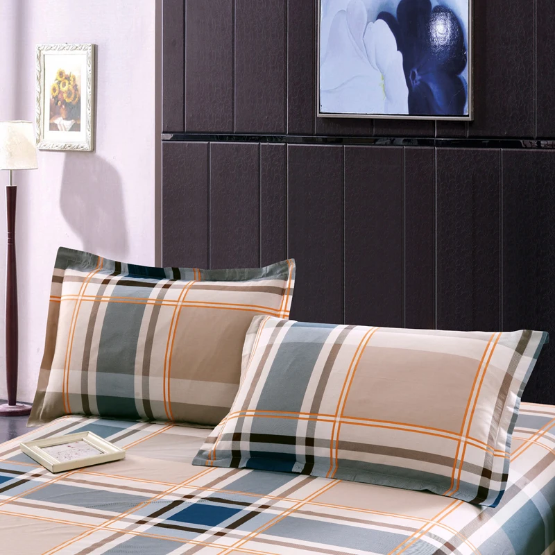 

Gray striped and plaid bedding sets simple modern style bed sheet queen king full twin size cotton duvet cover sets fitted sheet