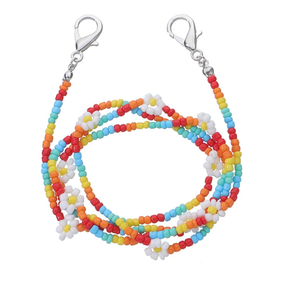 

Женская цепочка для солнцезащитных очков, с цветами и бусинами