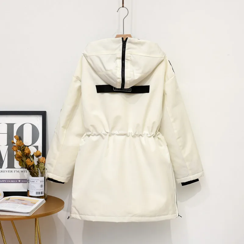 Женская пуховая одежда Новинка 2019 года средняя длина взрывная пара форменная