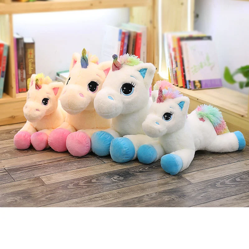 40-80 см 1 шт. мягкие детские куклы с животными Kawaii мультяшный Радужный Единорог