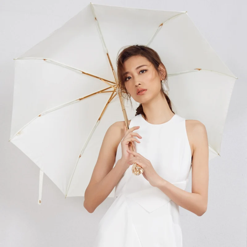 Online Ombrello Antivento Di Lusso Ombrello Da Viaggio Di Alta Qualità Mini Ombrello Da Donna Pieghevole Paraguas Plegable Mujer Rain Gear OO50YS