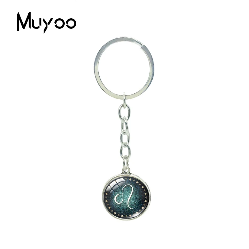 Модные ювелирные изделия 12 знаков зодиака Луна Двусторонняя подвески брелоки