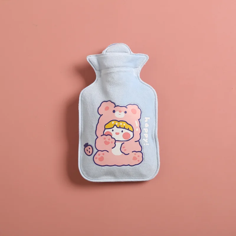 

2021 New Small Flocking Hot Water Bag Cute Girl Heart Mini Portable Household Items Water Heating Hand Treasure