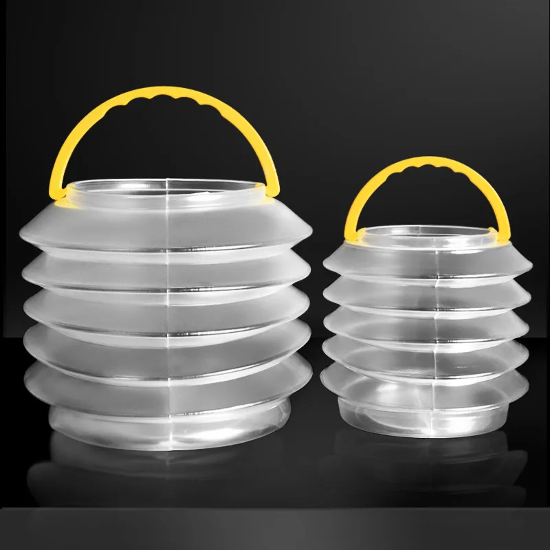 

Small/Large Size Protable Paint Brush Washing Bucket Transparent Plastic Portable Brush Washer Cleaning Bucket Art Supplier