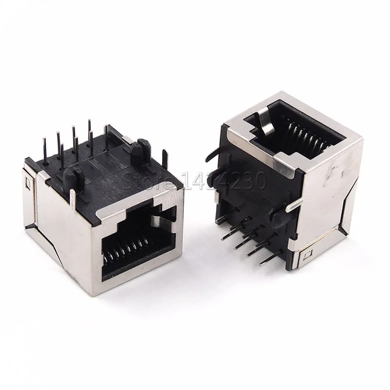 10 шт. RJ45 разъем 8 Pin кабель интерфейс экранированный кристалл светильник медный