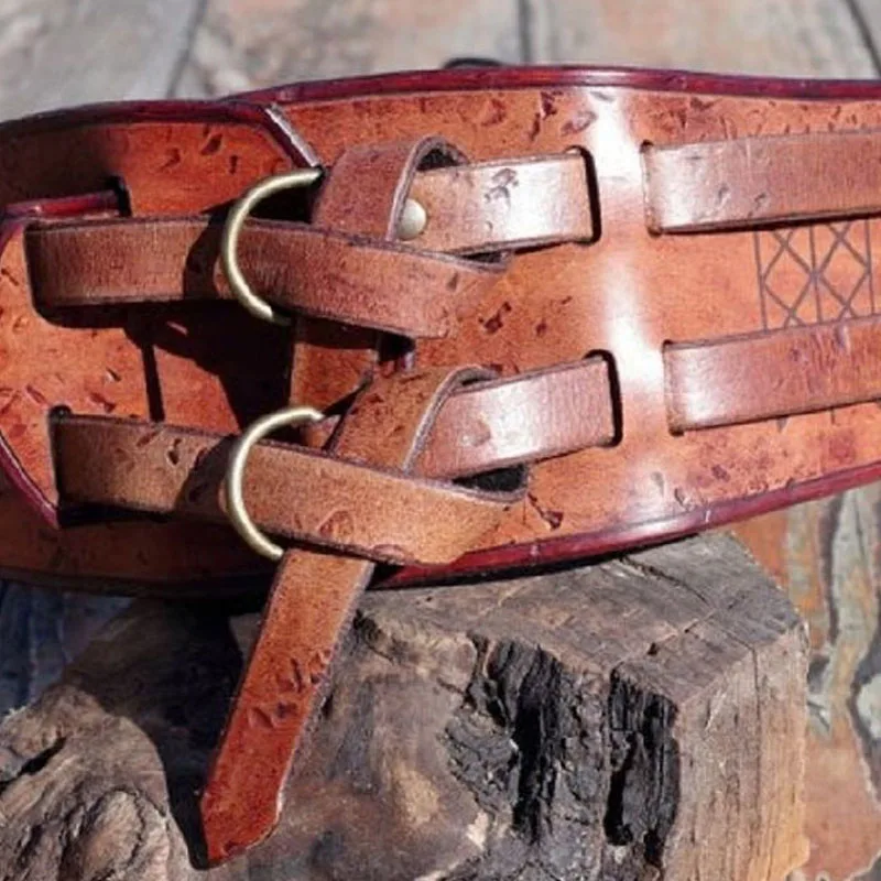 Кожаный ремень для костюма в средневековом стиле аксессуар мужчин и женщин с