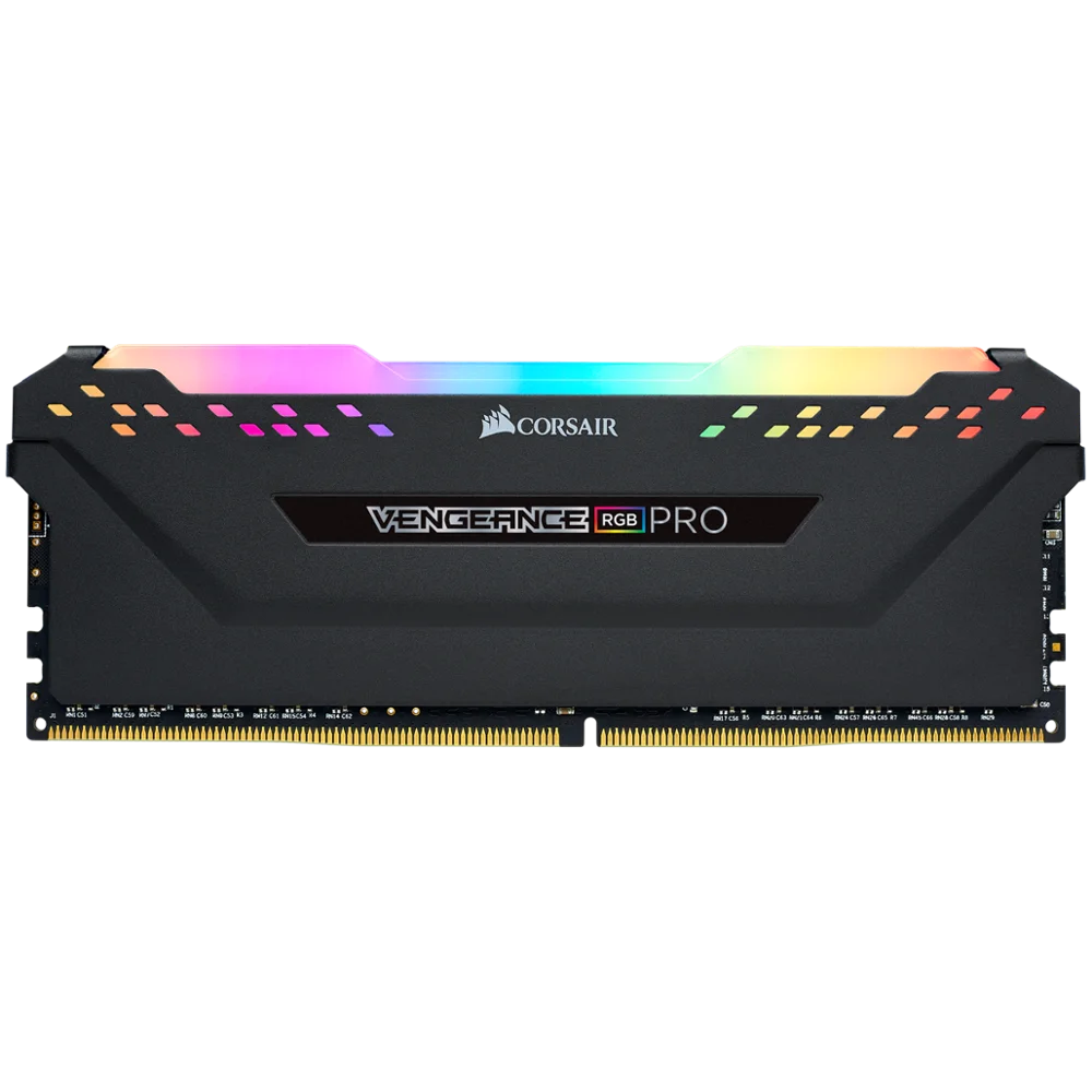 Комплект модулей памяти CORSAIR VENGEANCE® RGB PRO 8 ГБ (1 x ГБ) DDR4 DRAM 3200 МГц C16 — черный |