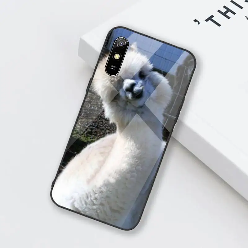 

Lama Llama Alpacas Animal Phone Case Tempered glass For xiaomi Redmi 4X 5 6 6A 8 8SE MIX 2 2S Note 3 4 5 6 7 PLUS PRO