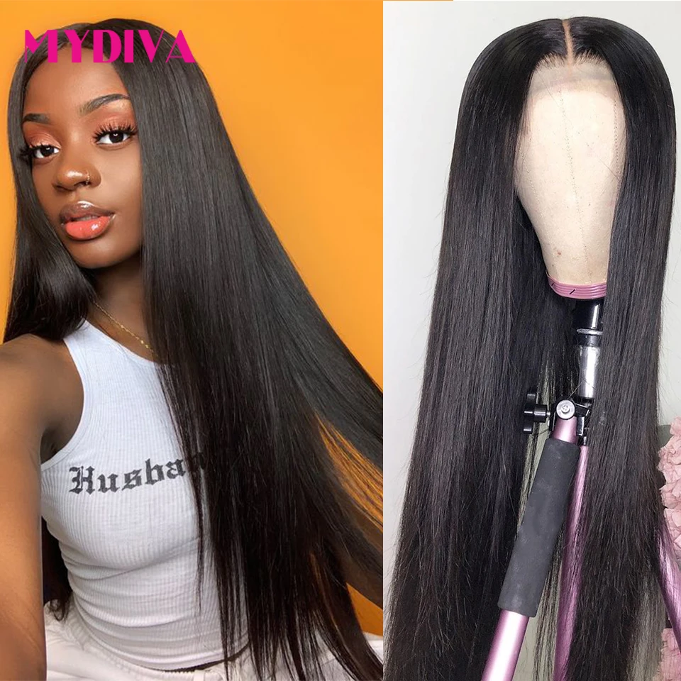 Парики из человеческих волос с ушками и кружевами средняя часть бразильские