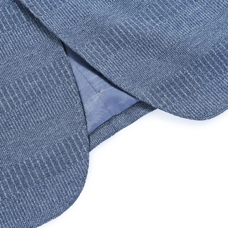 

2021 Men's Striped Spring and Autumn New blazer Youth Knitted Stretch Slim Fit Business Casual Boutique blazers