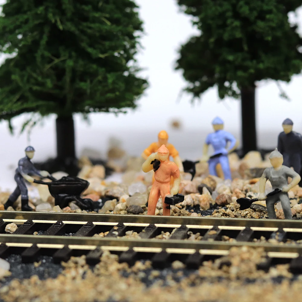 Ho Scale поезд рабочая фигурка режим миниатюрные работники с инструментами для