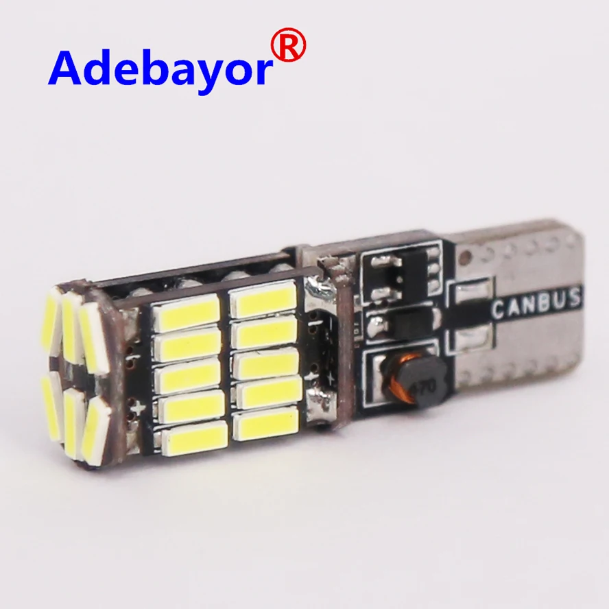 100 шт. t10 w5w canbus автомобильный внутренний светильник 194 501 led 26 4014 детской